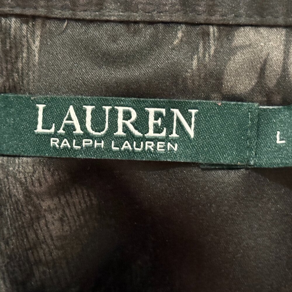 Lauren Ralph Lauren Sz L Long Sleeve Tunic  Nightshirt Monogram Embroidered - Picture 7 of 8